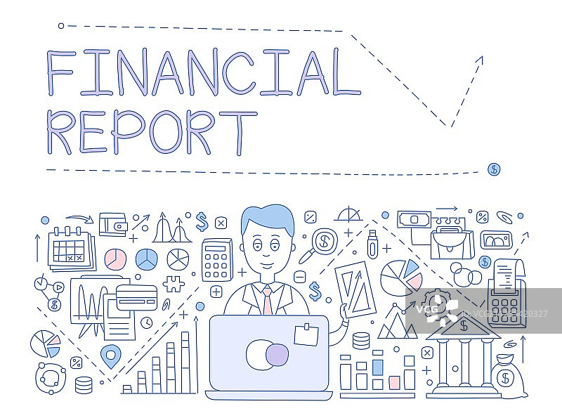财务报告信息图图片素材
