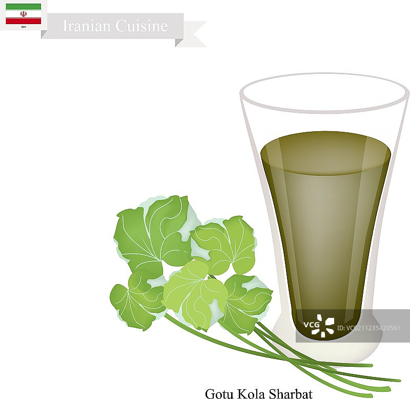 积雪草沙拉或伊朗积雪草饮料图片素材