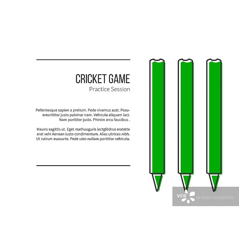 板球运动游戏标志设计概念图片素材