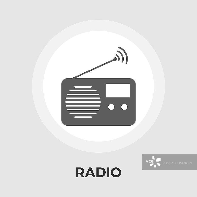 无线电扁平图标图片素材