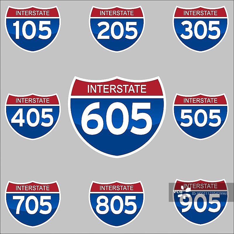 州际公路标志图片素材