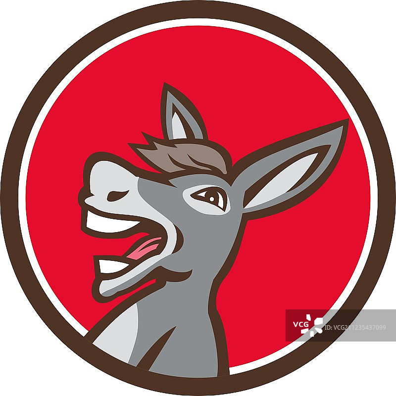 驴的复古风叫喊图片素材