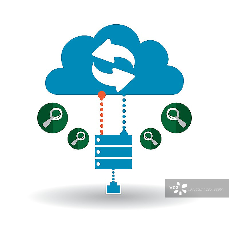 云计算设计Trip图标Flat图片素材