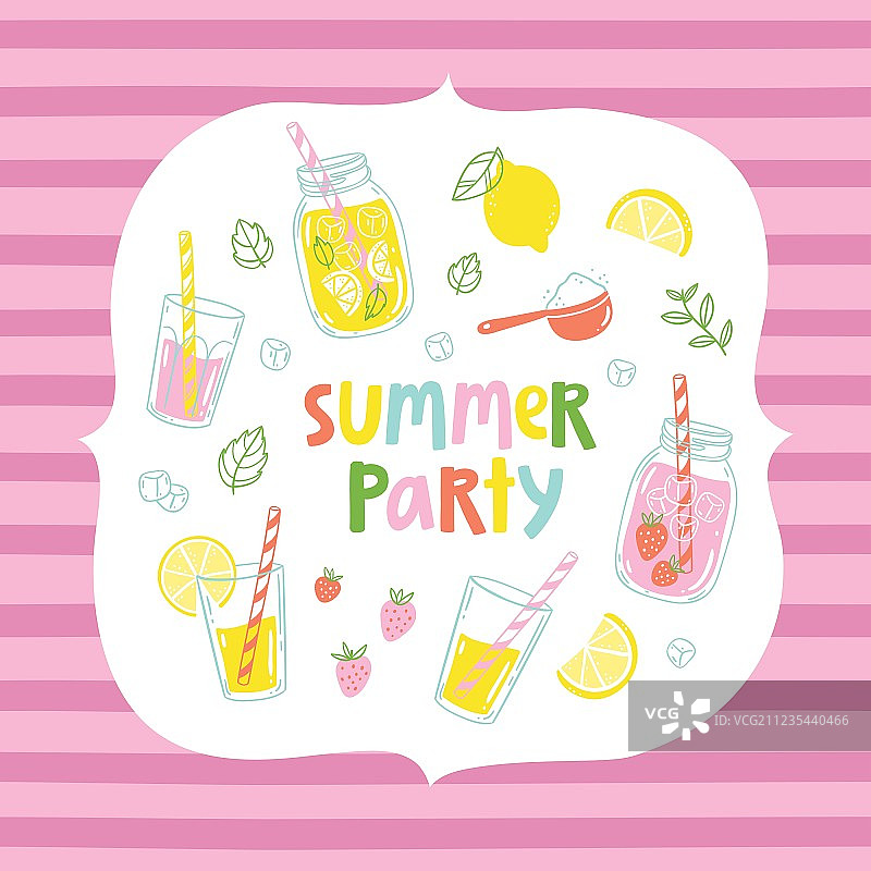 夏季派对卡片图片素材