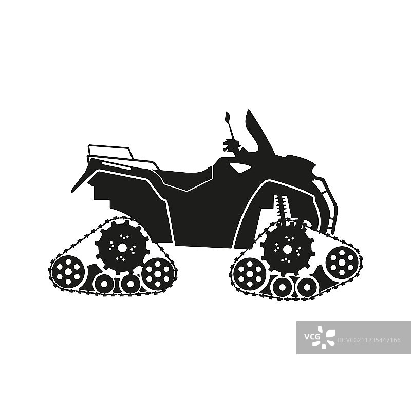 全地形车黑色剪影图片素材
