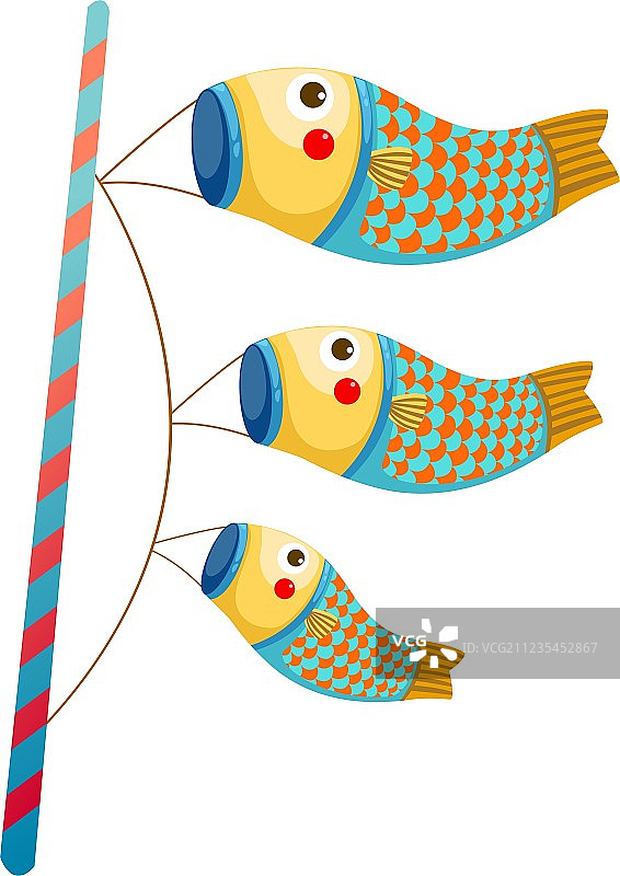 日本鲤鱼旗风向标图片素材