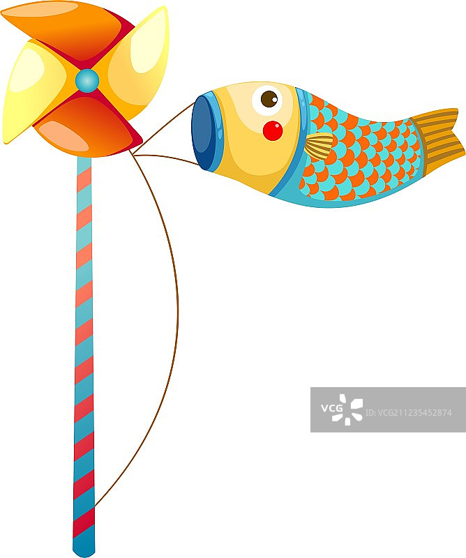 日本鲤鱼旗风向标图片素材