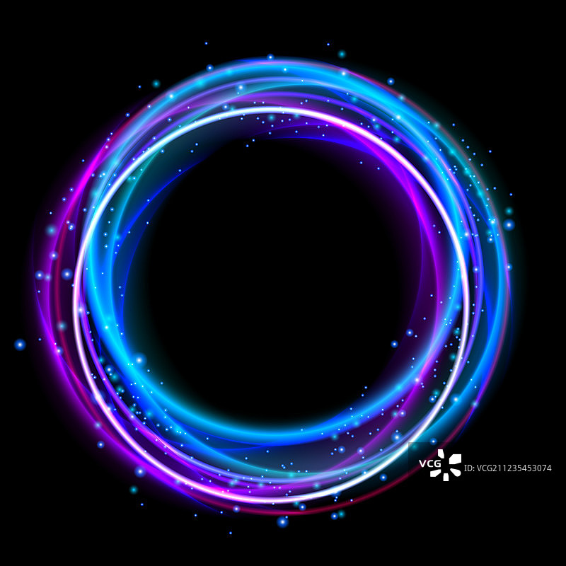 发光圆圈光效，夜总会光环图片素材