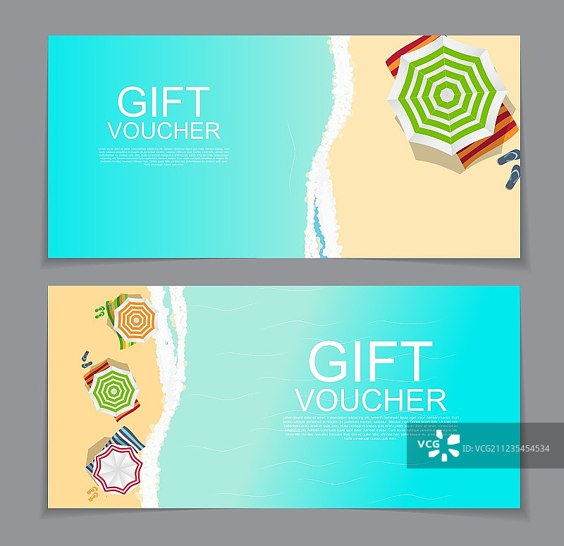 夏季礼品券模板图片素材