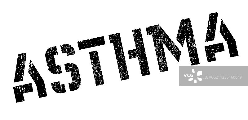 哮喘橡胶印章图片素材