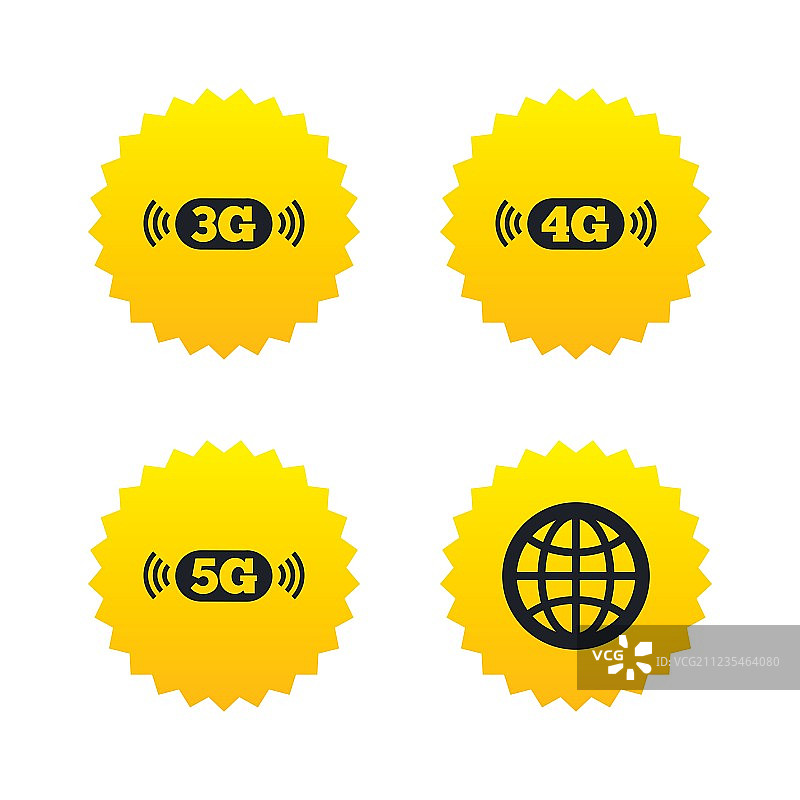 移动电信图标3G、4G和5G图片素材