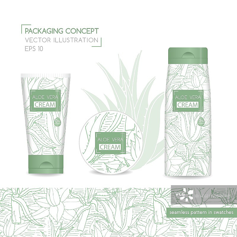 含芦荟的包装概念图片素材