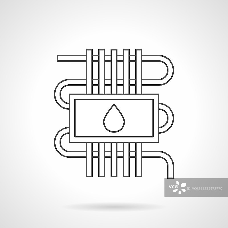 地暖扁平图标图片素材