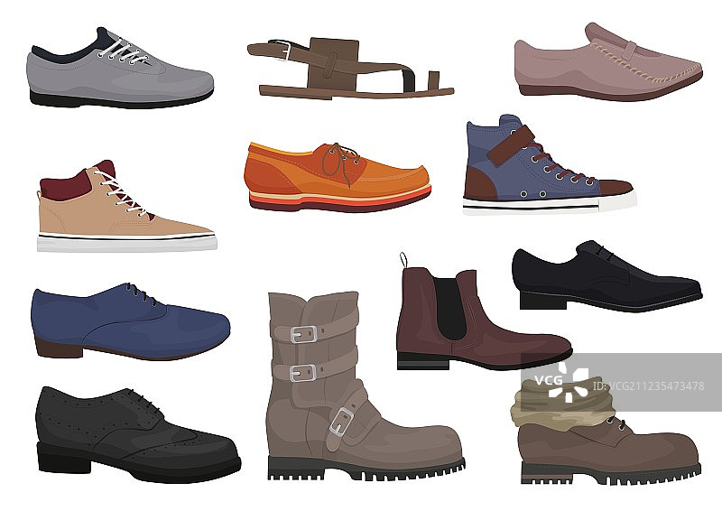 男士靴子独立套装图片素材