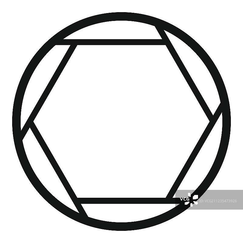 闭合目标图标简约风格图片素材