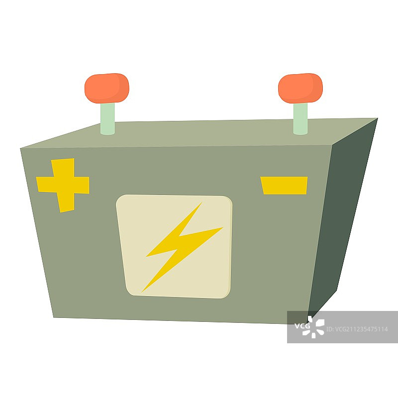 卡通风格的汽车电池图标图片素材