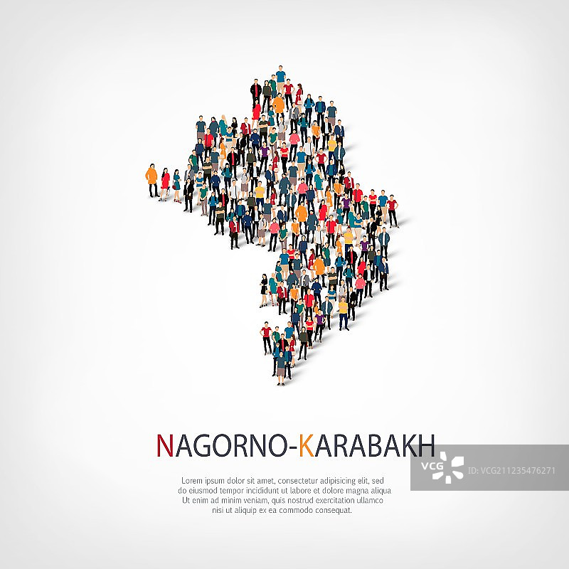 地图：纳戈尔诺-卡拉巴赫图片素材