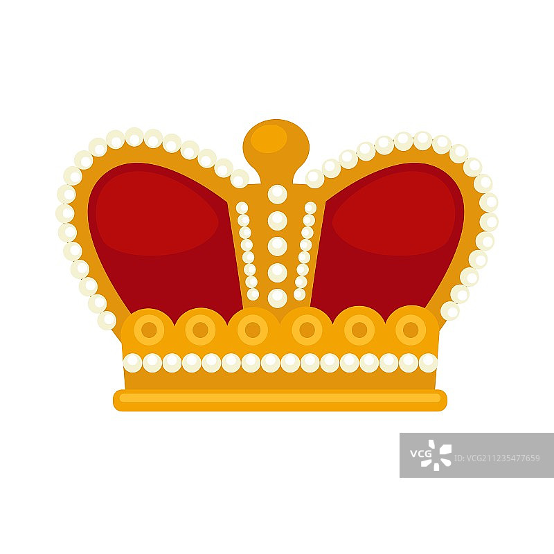 金色皇冠扁平图标图片素材