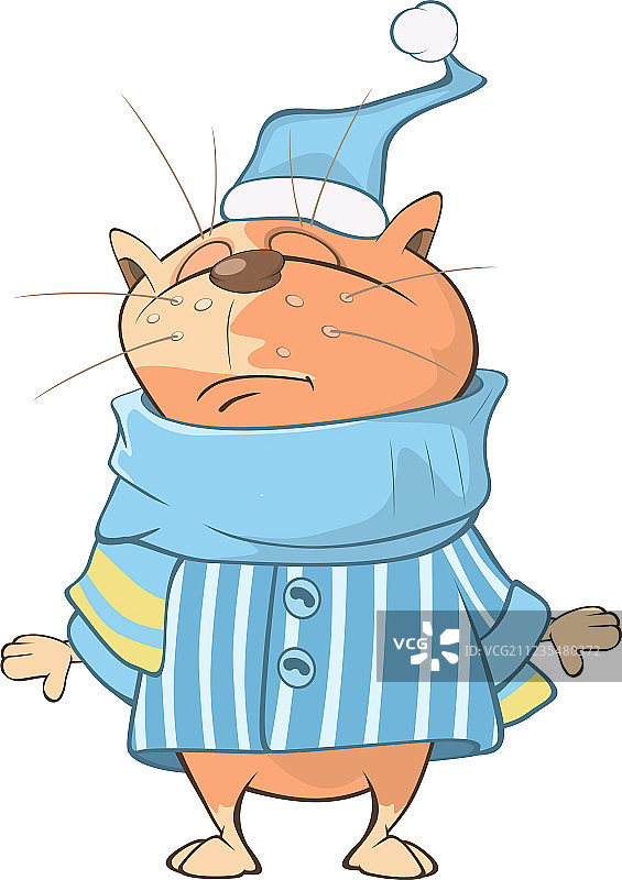 可爱卡通猫角色图片素材