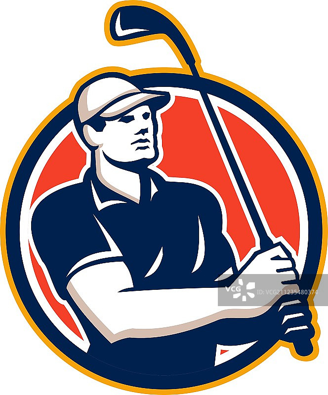 复古高尔夫球圈开球图片素材