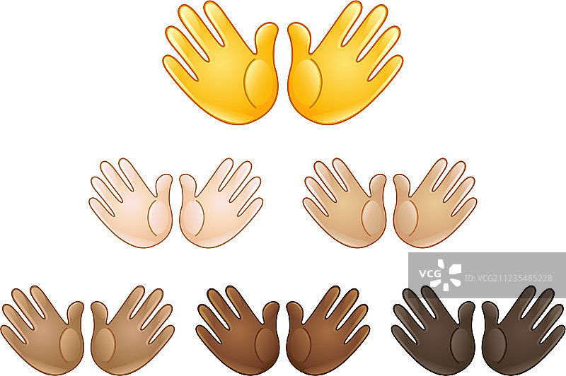 张开的手势表情符号图片素材