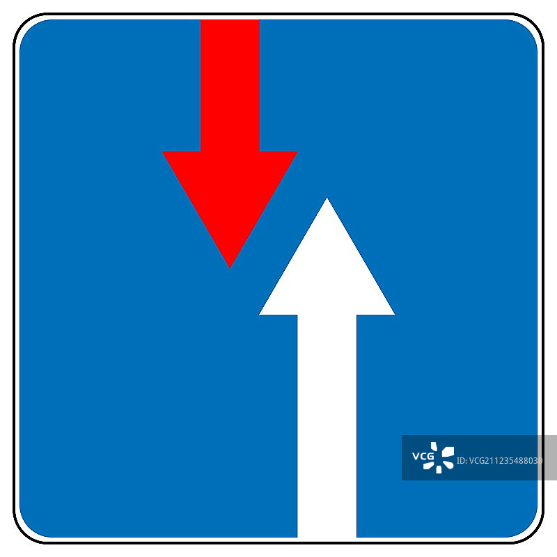 避让来车交通标志图片素材