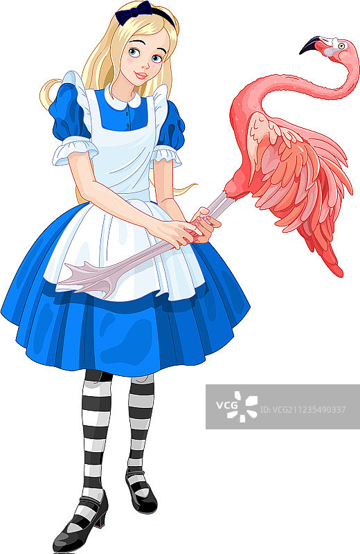 爱丽丝玩槌球图片素材