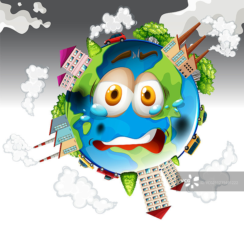 地球工厂造成的空气污染图片素材