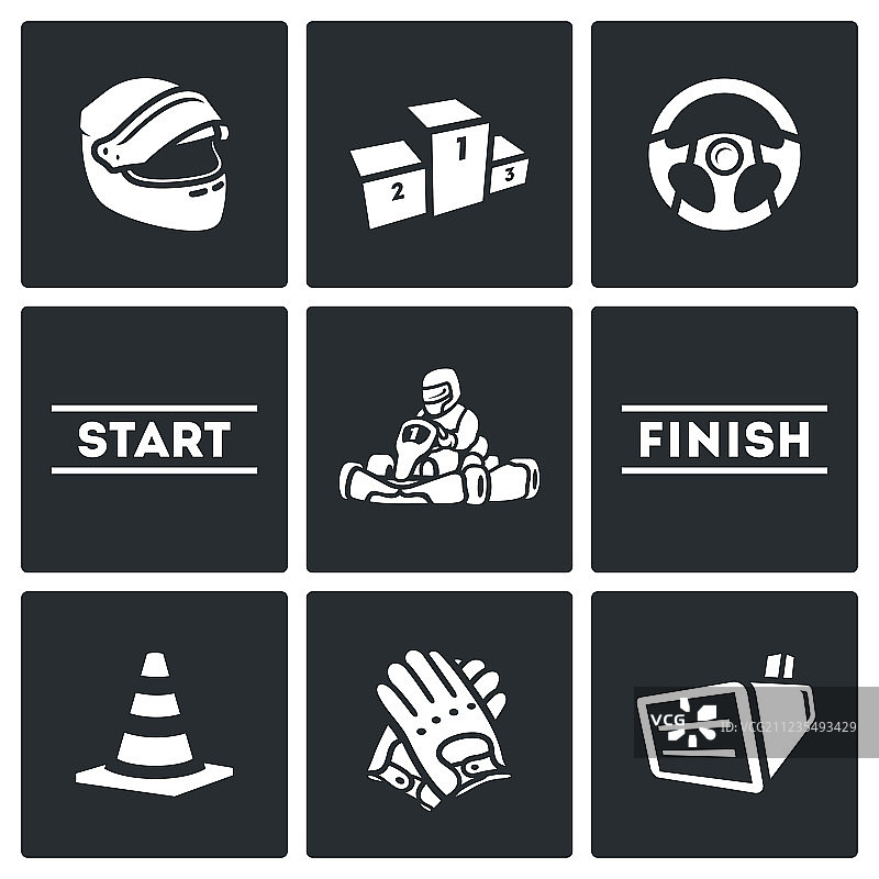 卡丁车图标头盔底座图片素材