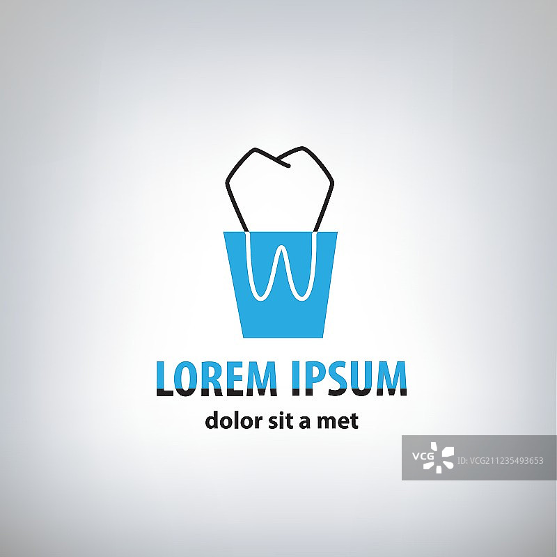 牙科医疗Logo设计模板图片素材