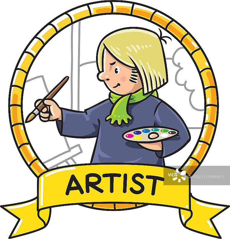 有趣的艺术家或画家图片素材