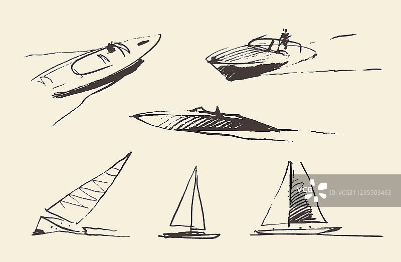 船素描图片素材