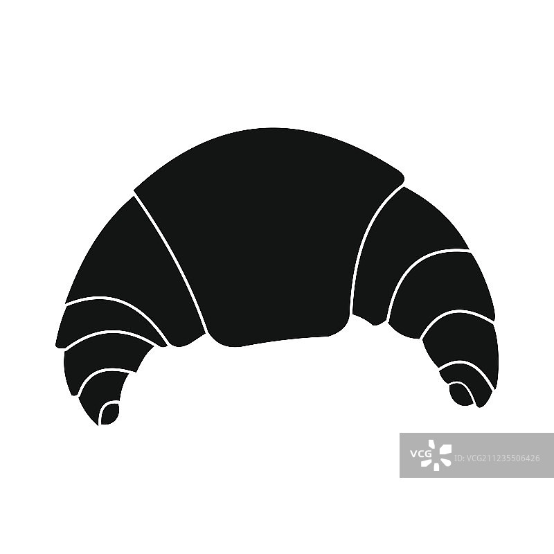 简约风格的新鲜羊角面包图标图片素材