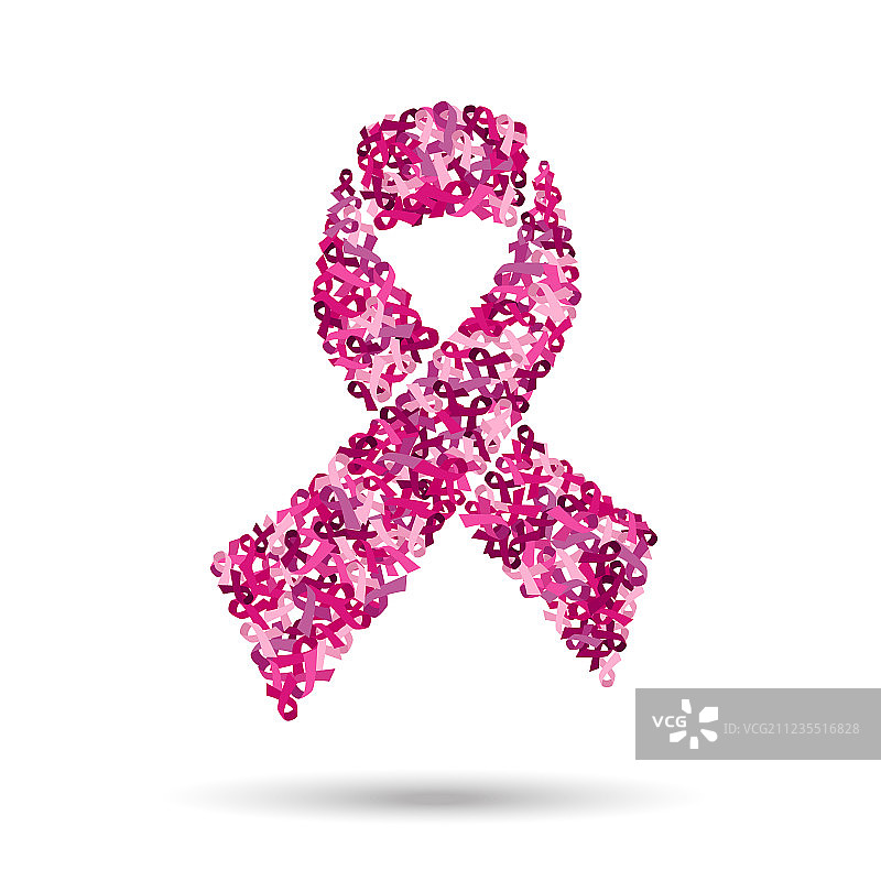 用于提高意识的乳腺癌丝带设计图片素材