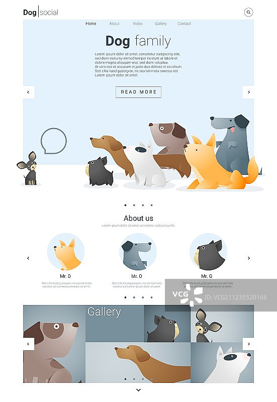 动物网站banner和信息图图片素材