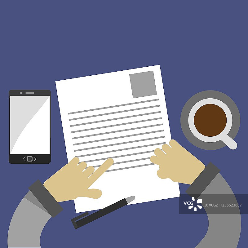 检查商业合同图片素材