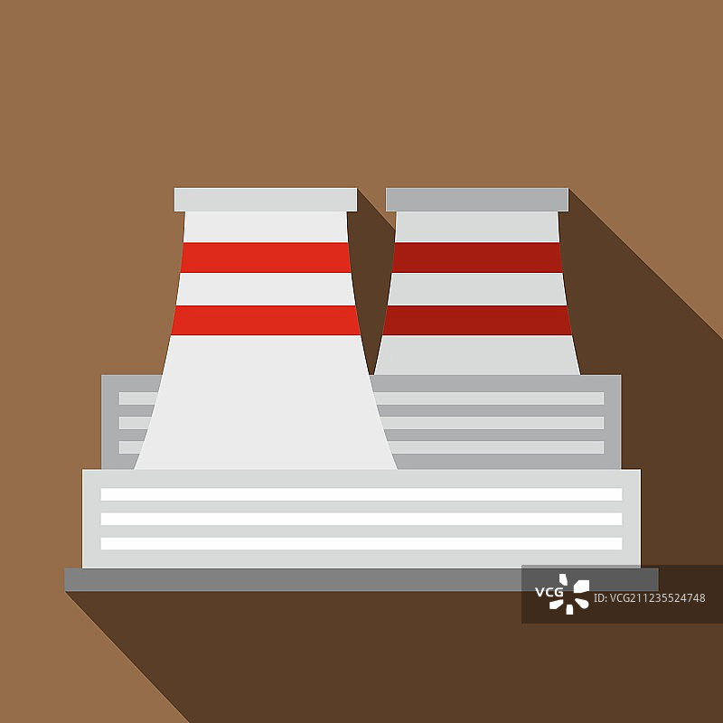 核电站图标扁平风格图片素材