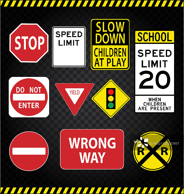 路标合集图片素材