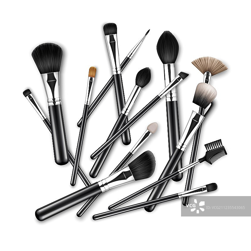 化妆遮瑕粉、眼影、眉刷图片素材