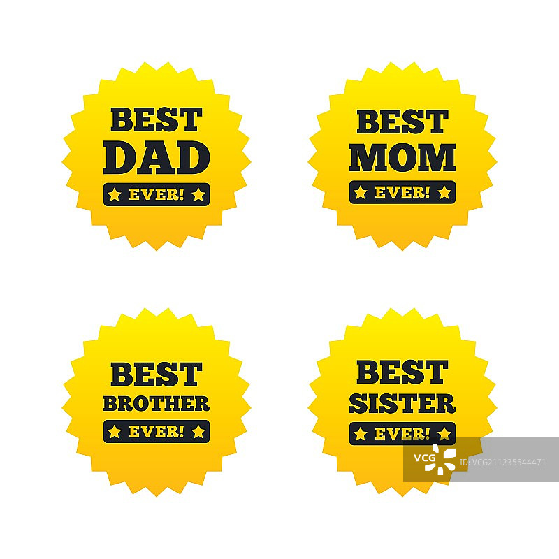 最佳妈妈、爸爸、兄弟、姐妹图标图片素材