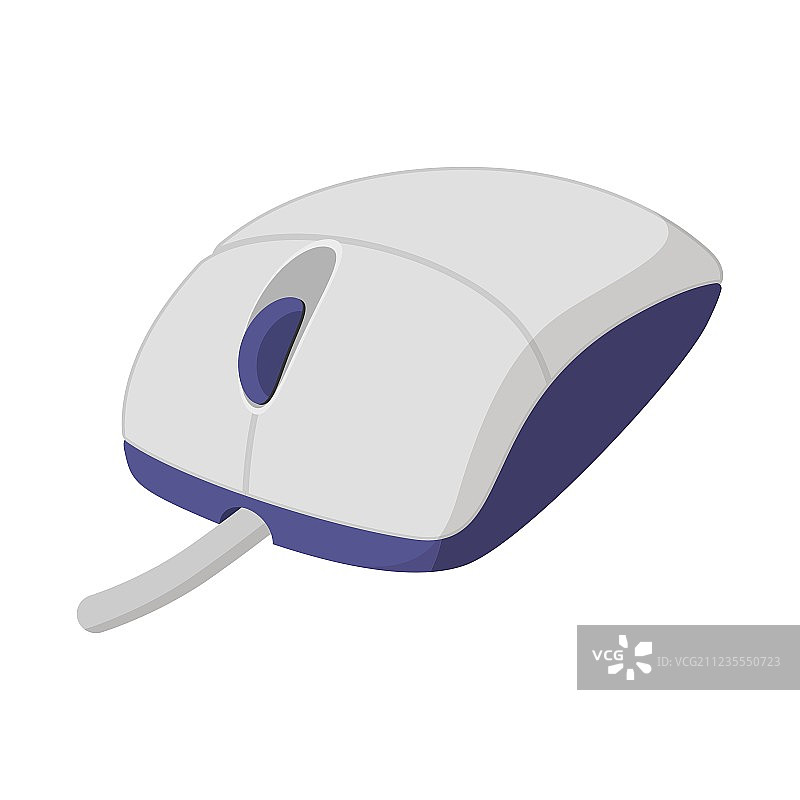 白色电脑鼠标卡通图标图片素材