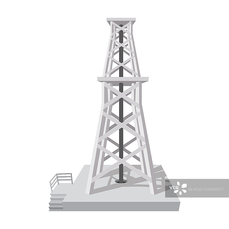 卡通石油钻井平台图标图片素材