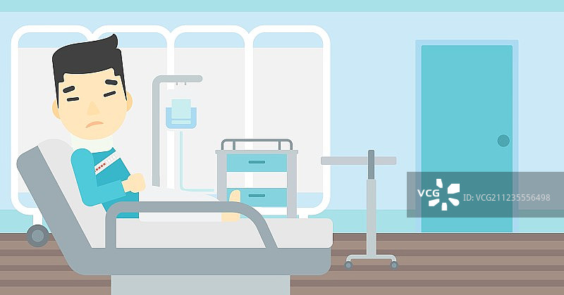 颈部受伤的男人图片素材