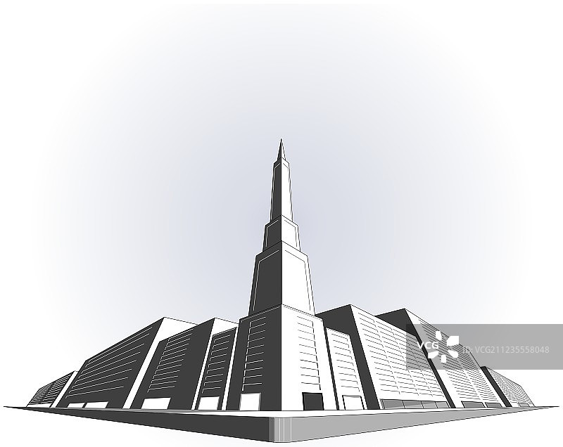 冬季街区透视图片素材