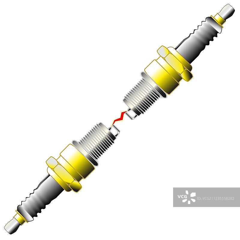 两个火花塞图片素材