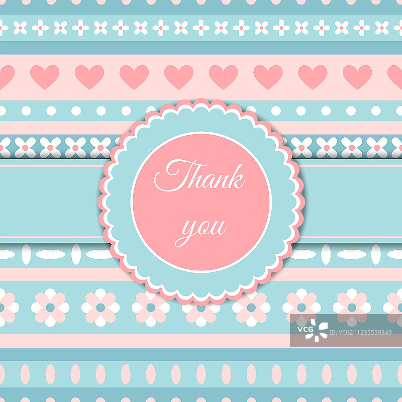 心形和花朵可爱浪漫卡片图片素材