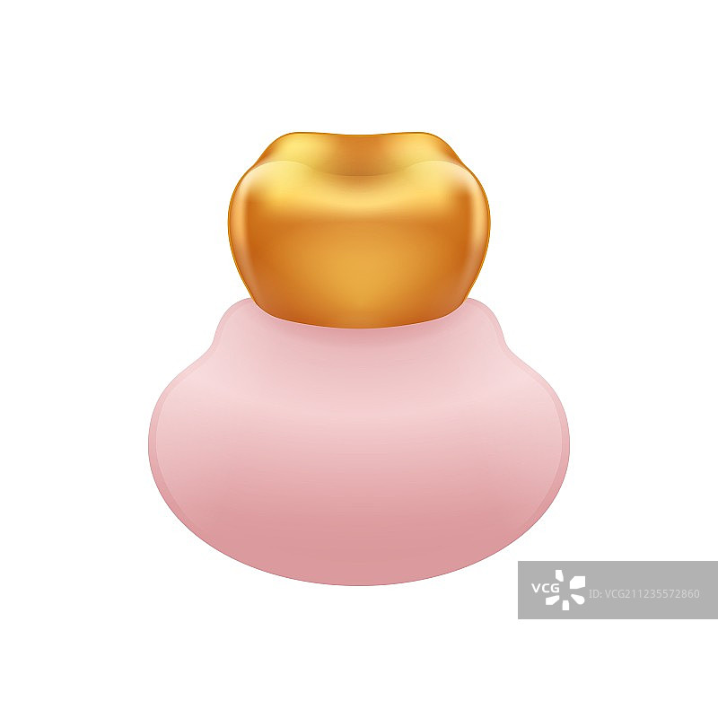 金色牙齿和牙龈图片素材