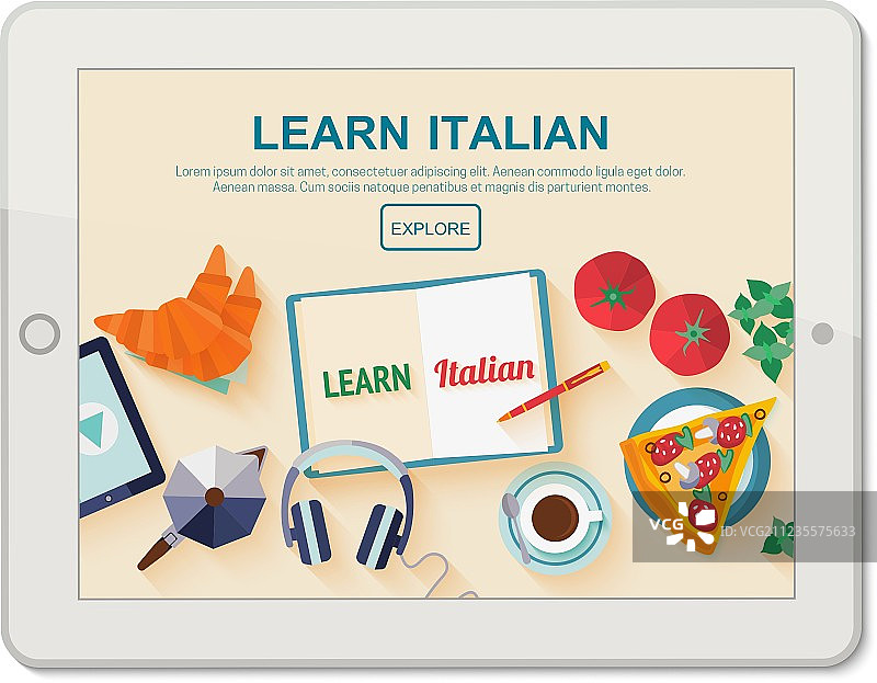 意大利语学习App图片素材