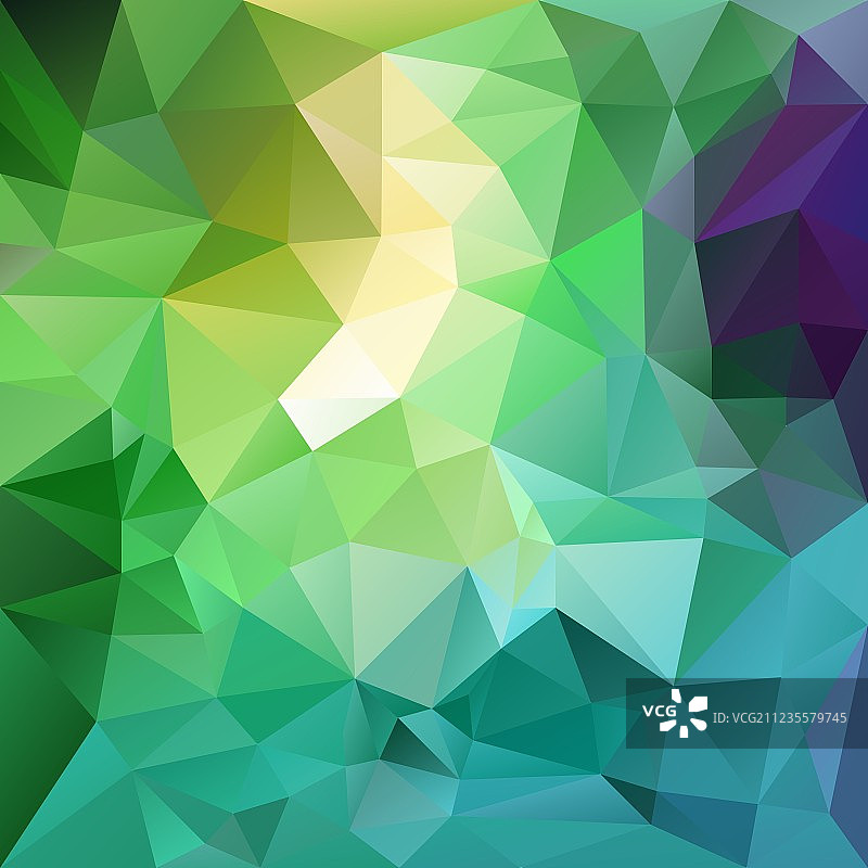 蓝绿色多边形三角图片素材