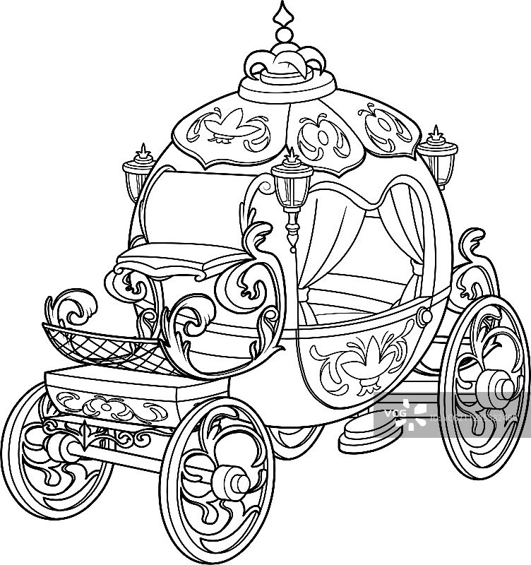 灰姑娘童话南瓜马车图片素材